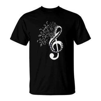 Musical Instrument Piano Music Notes Treble Clef Music T-Shirt | Mazezy