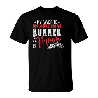 My Favorite Cross Country Runner Calls Me Mom Jogger Gift T-Shirt | Mazezy