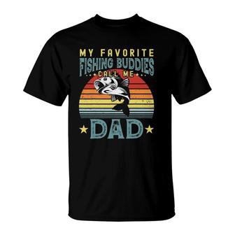 My Favorite Fishing Buddies Call Me Dad Father's Day Mens T-Shirt | Mazezy