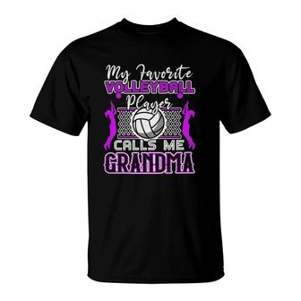 My Favorite Volleyball Player Calls Me Grandma T-Shirt | Mazezy