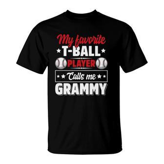 My Favoriteball Player Calls Me Grammy Mother's Day Funny T-Shirt | Mazezy