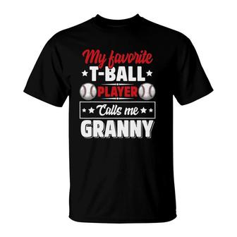 My Favoriteball Player Calls Me Granny Mother's Day Cute T-Shirt | Mazezy