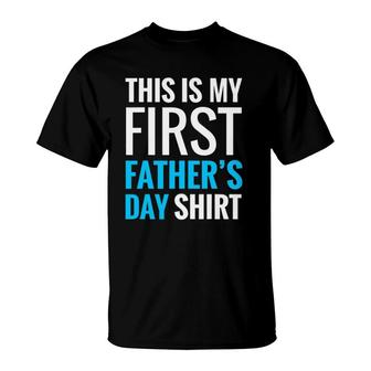 My First Father's Day New Dad Men T-Shirt | Mazezy