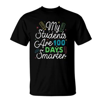 My Students Are 100 Days Smarter Kids Student Teachers Youth T-Shirt | Mazezy