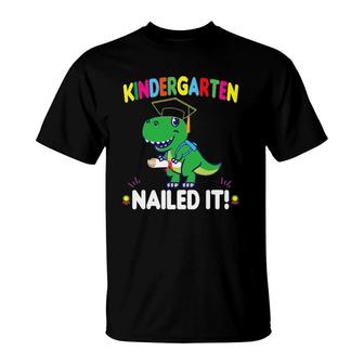 Nailed It Kindergartenrex Class Of 2021 Graduation Dino T-Shirt | Mazezy