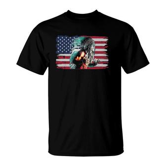 Native American 4Th Of July Us Flag T-Shirt | Mazezy