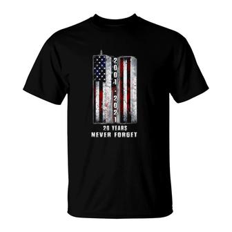 Never Forget Patriotic 911-20 Years Anniversary T-Shirt