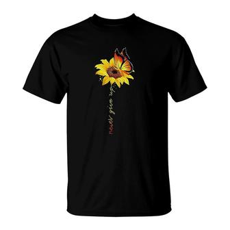 Never Give Up Sunflower T-Shirt | Mazezy