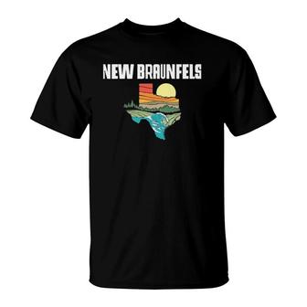 New Braunfels Texas Outdoors Vintage Nature Retro Graphic T-Shirt | Mazezy DE