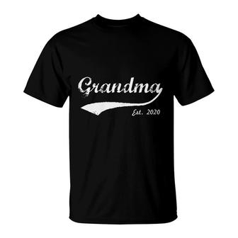 New Grandma 2020 Grandma Est 2020 Grandma To Be 2020 T-Shirt - Thegiftio