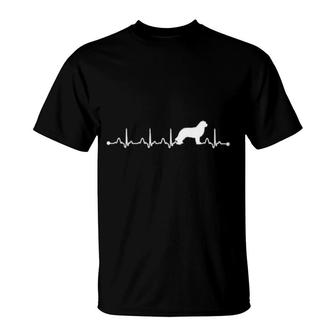 Newfoundland Heartbeat Ekg Dog Mom T-Shirt | Mazezy