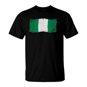 Nigeria Nigerian Vintage National Flag Retro T-Shirt | Mazezy