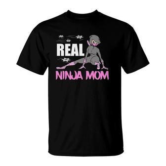 Ninja Mom A Real Family Hero Mother Mum Mother's Day T-Shirt | Mazezy