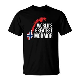 Norwegian Grandmother - Mormor Norway Flag T-Shirt | Mazezy