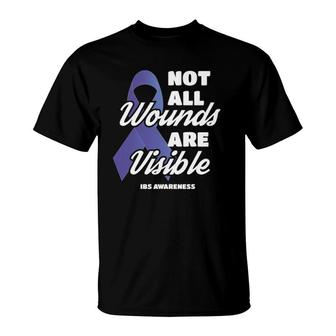 Not All Wounds Are Visible Ibs Awareness T-Shirt | Mazezy