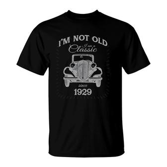 Not Old I'm A Classic Since 1929 Funny 93Rd Birthday Gift T-Shirt | Mazezy