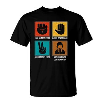 Nothing Beats Commentator - Cool Sportscaster Broadcaster T-Shirt | Mazezy