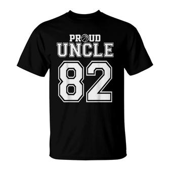 Number 82 Custom Proud Basketball Uncle Personalized T-Shirt | Mazezy