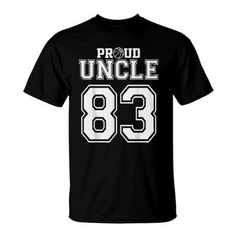 Number 83 Custom Proud Basketball Uncle Personalized T-Shirt | Mazezy