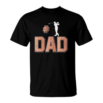 Number One Golf Dad1 Father Golfing Grandpa T-Shirt | Mazezy