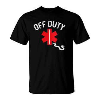 Off Duty Snake Paramedic Funny Nurse Ems First Responder T-Shirt | Mazezy