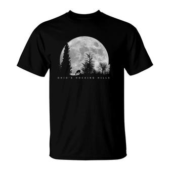 Ohio Hocking Hills State Park Outdoor With Moon And Deer T-Shirt | Mazezy