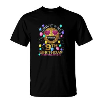 Omg It Is My 9th Birthday 9 Years Old Birthday T-Shirt - Seseable