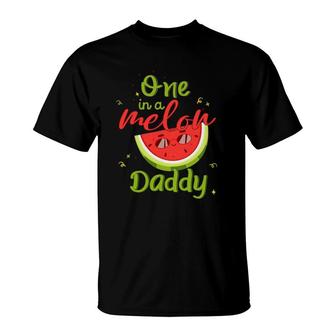 One In A Melon Daddy Watermelon Funny Family Matching Men T-Shirt | Mazezy
