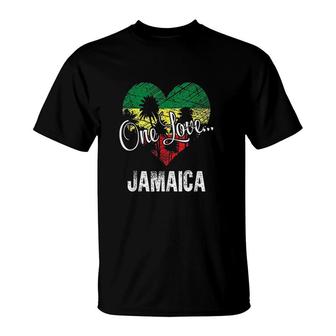 One Love Jamaica Caribbean Vacation T-Shirt | Mazezy
