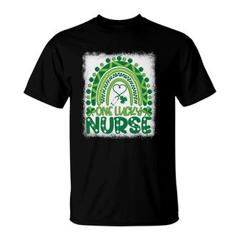 One Lucky Nurse Lucky Rainbow St Patricks Day T-Shirt | Mazezy
