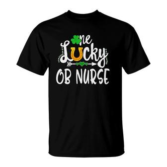 One Lucky Ob Nurse St Patrick's Day Matching T-Shirt | Mazezy