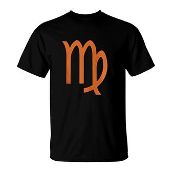 Orange Virgo Symbol T-Shirt | Mazezy AU