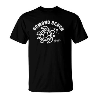 Ormond Beach Florida Sea Turtle Souvenir T-Shirt | Mazezy