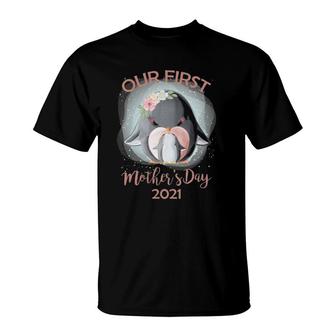 Our First Mother's Day Cute Penguin Mothers Day T-Shirt | Mazezy