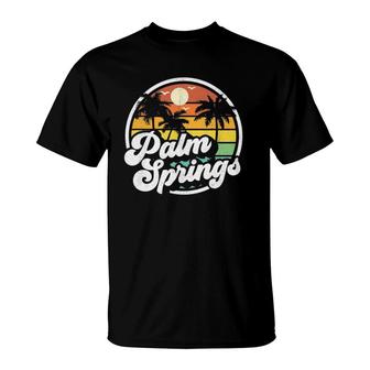 Palm Springs California Beach Retro Vintage Vacation Gift T-Shirt | Mazezy