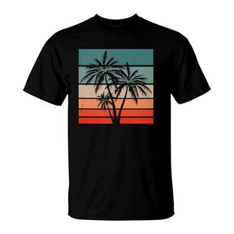 Palm Trees Retro Style Vintage Tank Top T-Shirt | Mazezy