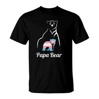 Papa Bear Transgender Dad Trans Child Lgbt Trans Pride T-Shirt | Mazezy