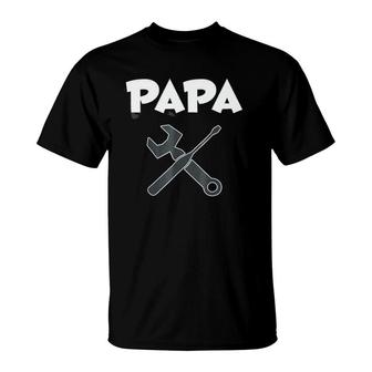 Papa The Handyman Father's Tools T-Shirt | Mazezy