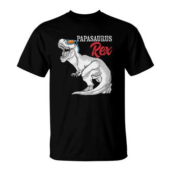 Papasaurus Rex Dinosaur Funny Papa Saurus Family Matching T-Shirt | Mazezy