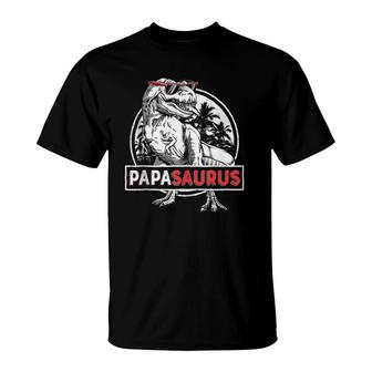 Papasaurusrex Dinosaur Funny Papa Saurus Family Matching T-Shirt | Mazezy
