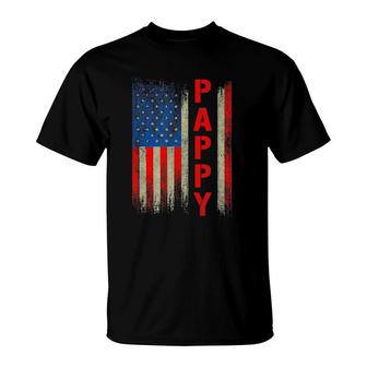 Pappy Gift America Flag Gift For Men Father's Day Funny T-Shirt | Mazezy