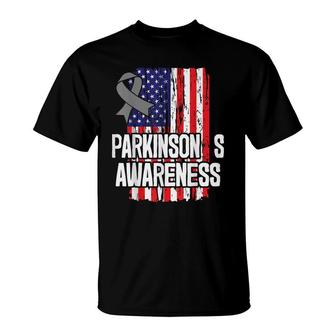 Parkinson Disease Survivor Parkinsons Awareness Ribbon T-shirt - Thegiftio