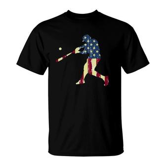 Patriotic American Flag Baseball , Baseball T-Shirt | Mazezy