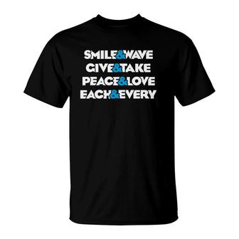 Peace & Love Positive Message T-Shirt | Mazezy AU
