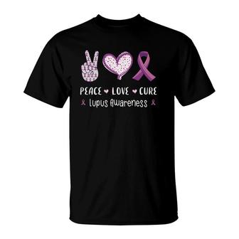 Peace Love Cure Lupus Awareness Men Women Kids Lupus T-Shirt | Mazezy