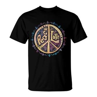 Peace Sign Love 60S 70S Hippie Costume Peace Sign T-Shirt | Mazezy