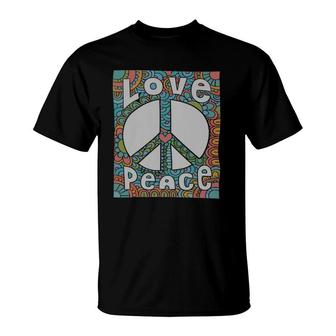 Peace Sign Love 60S 70S Tie Dye Hippie Groovy Vibes T-Shirt | Mazezy