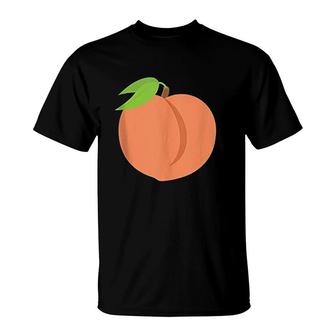 Peach Fuzzy Cute Fleshy Pinkish Orange T-Shirt | Mazezy