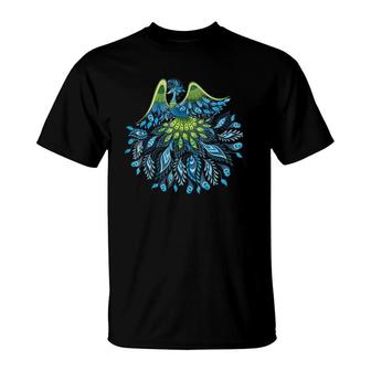 Peacock Splendor Fantasy T-Shirt | Mazezy