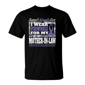 Periwinkle For My Mother-In-Law Stomach Cancer Awareness Tee T-Shirt | Mazezy